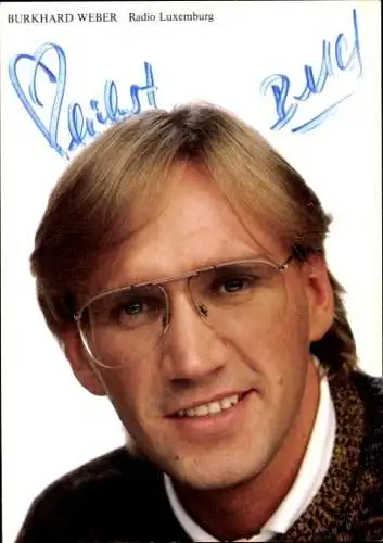 Ak Schauspieler Burkhard Weber, Portrait, RTL, Autogramm