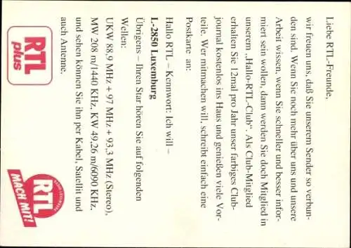 Ak Schauspieler Burkhard Weber, Portrait, RTL, Autogramm