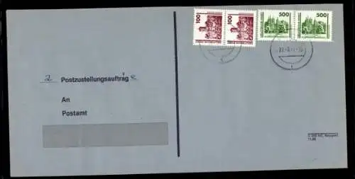 Michel Nr. 3350 (2), 3352 (2) auf Postzustellungsauftrag