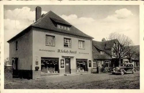 Ak Klietz an der Elbe, Restaurant zur Post, Kolonialwarenhandlung W. Scholz-Baeck