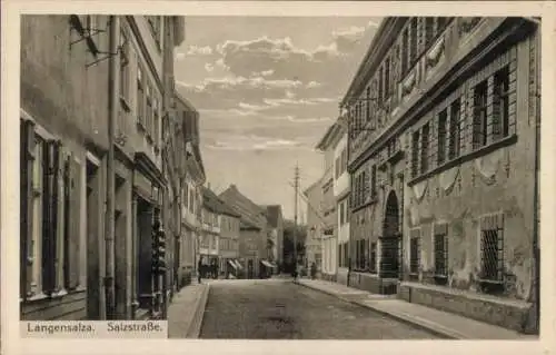Ak Bad Langensalza Thüringen, Salzstraße, Straßenansicht