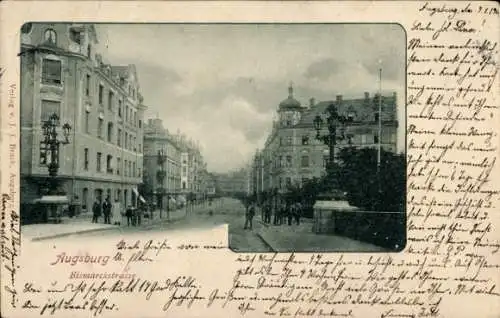 Ak Augsburg in Schwaben, Bismarckstraße