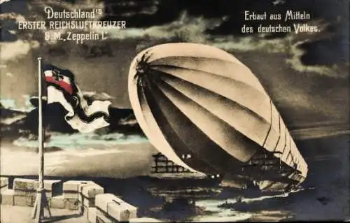 Ak Deutschlands erster Reichsluftkreuzer SM Zeppelin