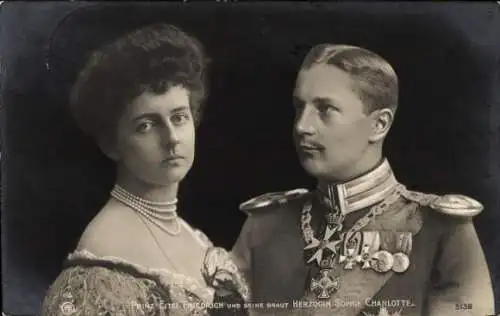 Ak Eitel Friedrich Prinz von Preußen, Sophie Charlotte von Oldenburg