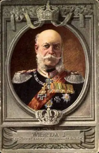 Künstler Ak Schmidt, Hans W., Kaiser Wilhelm I., König von Preußen, Portrait
