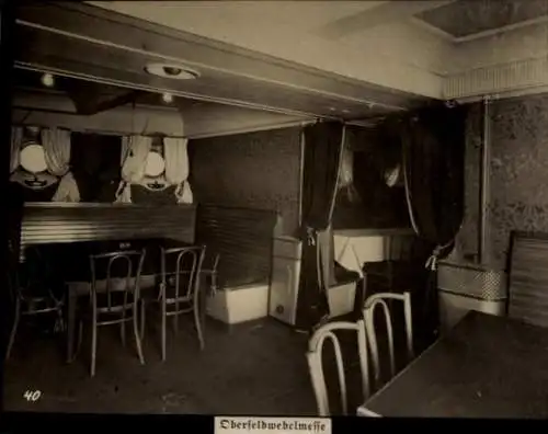 Foto Deutsches Kriegsschiff, Oberfeldwebelmesse, Innenansicht
