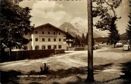 Ak Leutasch Weidach in Tirol, Blick auf Leutascher Hof