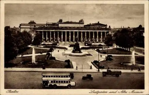 Ak Berlin Mitte, Lustgarten, Altes Museum, Bus