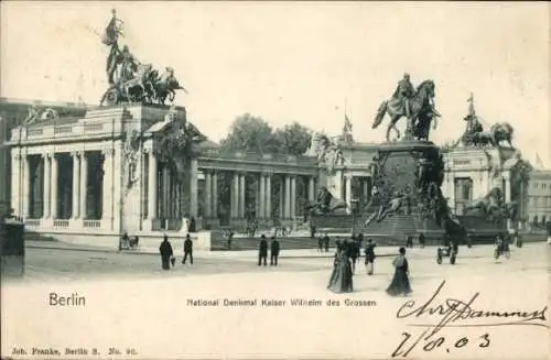 Ak Berlin Mitte, National Denkmal Kaiser Wilhelm des Großen