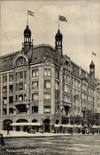 Ak Hamburg Mitte Altstadt, Grand Cafe Klosterburg, Inh. Hermann Meyer, Glockengießerwall