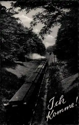 Ak Deutsche Eisenbahn, Dampflokomotive, Ich komme