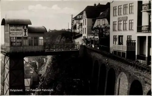 Ak Nordseeinsel Helgoland, Falm, Fahrstuhl