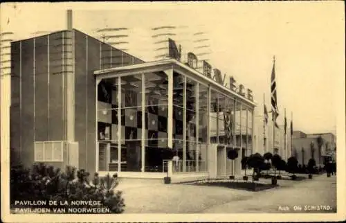 Ak Brüssel, Weltausstellung 1935, Pavillon von Norwegen