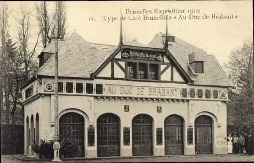 CPA Bruxelles Brüssel, Exposition 1910, Type de Cafe Bruxellois Au Duc de Brabant