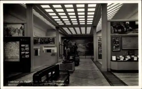 Ak Bruxelles Brüssel, Ausstellung 1935, Innenraum des Pavillons der Stadt Brüssel