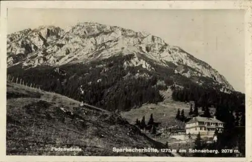 Ak Puchberg am Schneeberg Niederösterreich, Sparbacherhütte