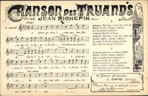 Lied Ak Chanson des Truand's de Jean Richepin