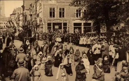 Ak Bruges Brügge Flandern Westflandern, Procession du St. Sang