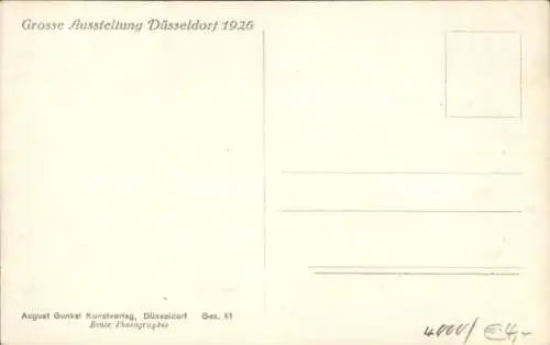 Ak Düsseldorf am Rhein, Große Ausstellung GeSoLei 1926 bei Nachtbeleuchtung