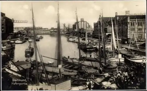 Ak Dortmund im Ruhrgebiet, Hafen