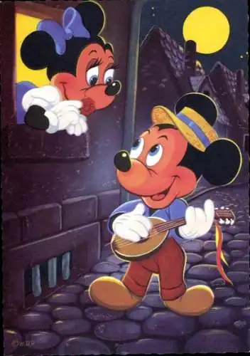 Ak Walt Disney, Micky Maus, Minnie Maus