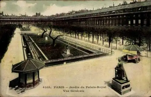 Ak Paris I Louvre, Jardin du Palais Royal