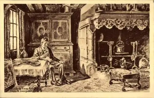 Ak Honfleur Calvados, Musee du vieux Honfleur, Chez le Bourgeois