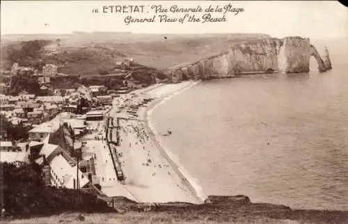 Ak Étretat Seine Maritime, Strand