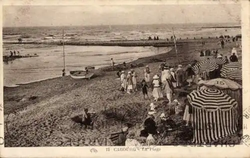 Ak Cabourg Calvados, Strand, Meerblick