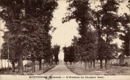 Ak Montdidier Somme, Avenue du Chemin Vert