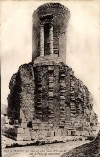Ak La Turbie Alpes Maritimes, Augustus-Turm