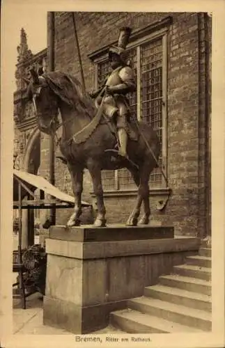 Ak Hansestadt Bremen, Ritter am Rathaus