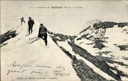 Ak Isère, Taillefer, Bergsteiger beim Aufstieg