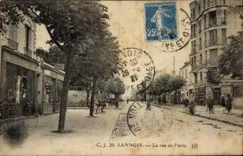 Ak Sannois Val d’Oise, Rue de Paris