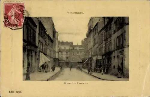 Ak Vincennes Val de Marne, Rue du Levant