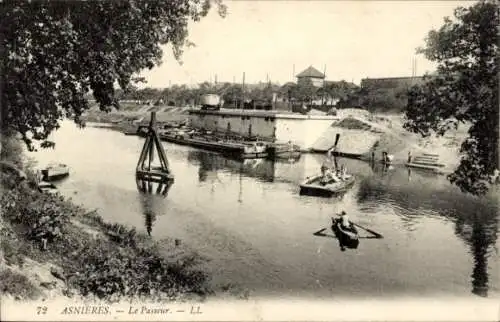 Ak Asnières sur Seine Hauts-de-Seine, Fähre