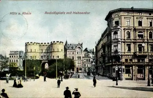 Ak Köln am Rhein, Rudolfsplatz, Hahnentor