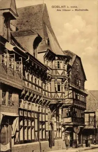 Ak Goslar am Harz, Alte Häuser, Marktstraße