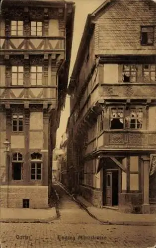 Ak Goslar am Harz, Eingang Münzstraße