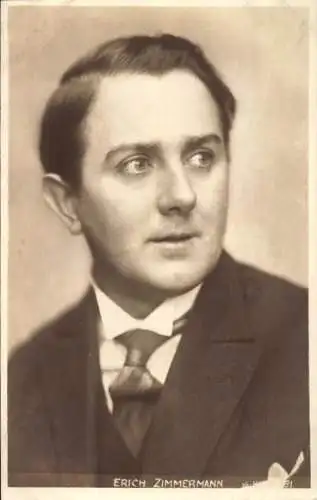 Foto Ak Opernsänger Erich Zimmermann, Portrait