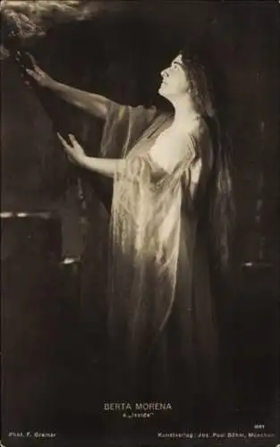 Ak Opernsängerin Berta Morena, Portrait als Isolde