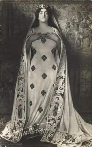 Ak Opernsängerin Berta Morena, Portrait als Elisabeth