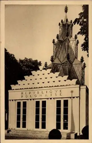 Ak Paris, Exposition Arts Décoratifs 1925, Pavillon de la Republique Polonaise