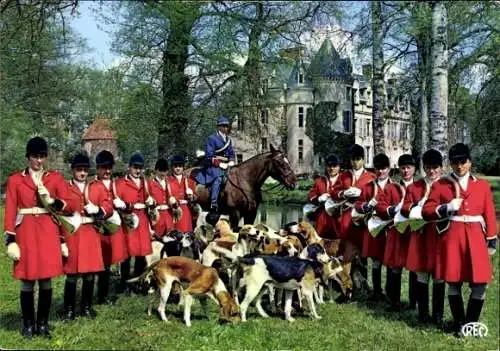 Ak Indre, Chateau de Fougeres, Mit Beteiligung der Boischaud-Bas Berry Crew