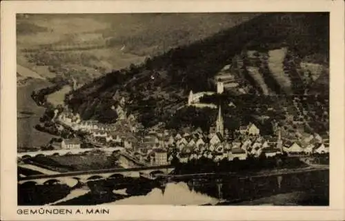Ak Gemünden am Main Unterfranken, Gesamtansicht