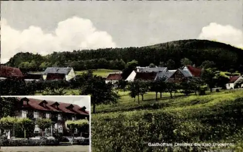 Ak Bad Brückenau im Sinntal Unterfranken, Berggasthof Pension am Dreistelz, Teilansicht