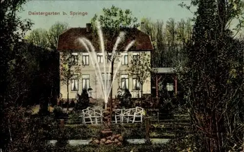 Ak Springe am Deister, Deistergarten, Bahnhofshotel, Inh. A. Herterich