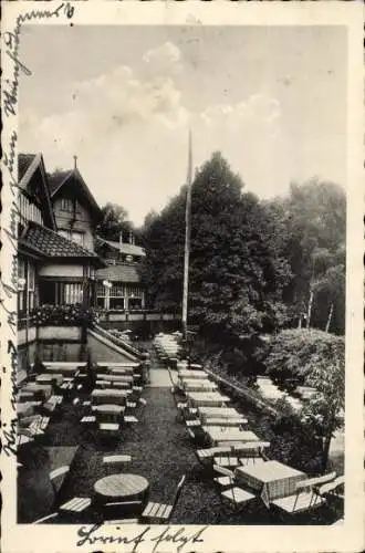 Ak Hildesheim in Niedersachsen, Galgenberg, Terrasse