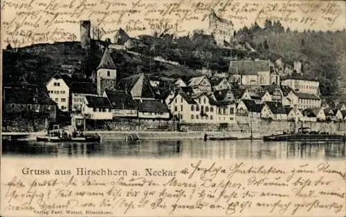Ak Hirschhorn am Neckar Hessen, Gesamtansicht
