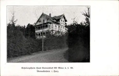 Ak Benneckenstein Oberharz, Erholungsheim Haus Sonnenblick